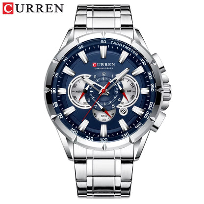 8363 Men Watch Business Casual Fashion Wristwatch 6-Hand Chronograph Quartz Luxury Relogio Masculino