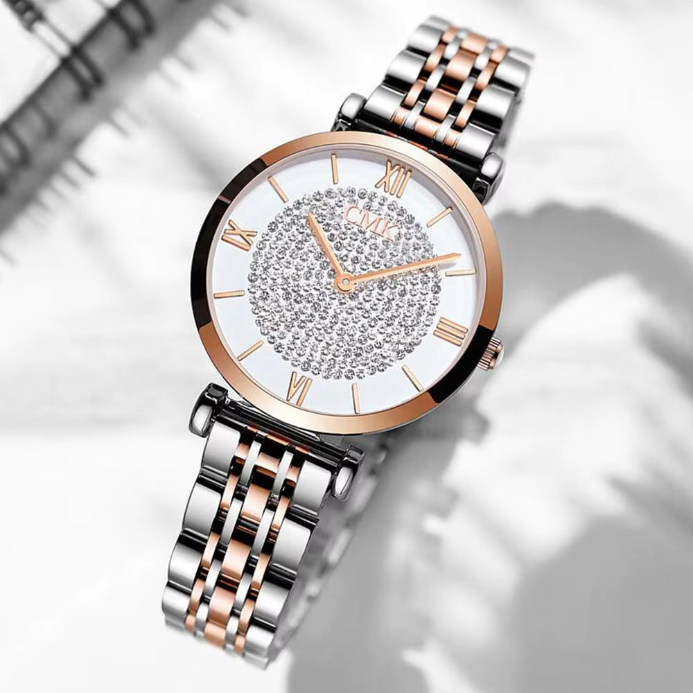 Luxury Women Watches Simple Elegant Ladies Watch Zegarek Damski Stainless Steel Metal Women'S Wrsiwtwatch Relogio Feminino Saati