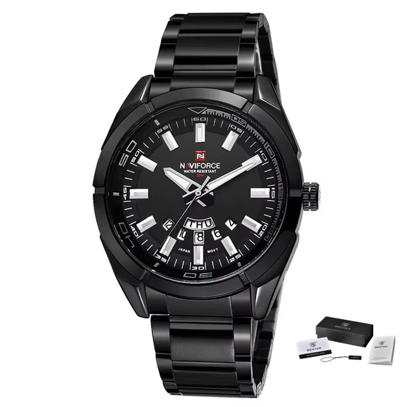 Brand Men Watches Business Quartz Watch Men'S Stainless Steel Band 30M Waterproof Date Wristwatches Relogio Masculino