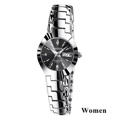 2023 FNGEEN 5808 Relogio Feminino Couple Watch Men Quartz Watch for Lovers Luxury Womens Wristwatch Stainless Steel Waterproof