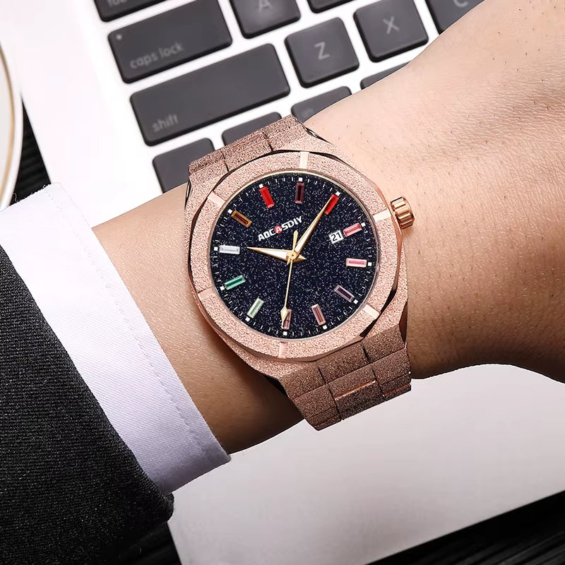 Luxury Business Men Watches Quartz Wristwatches Auto Date Male Clock with Luminous Hands Relogio Masculino