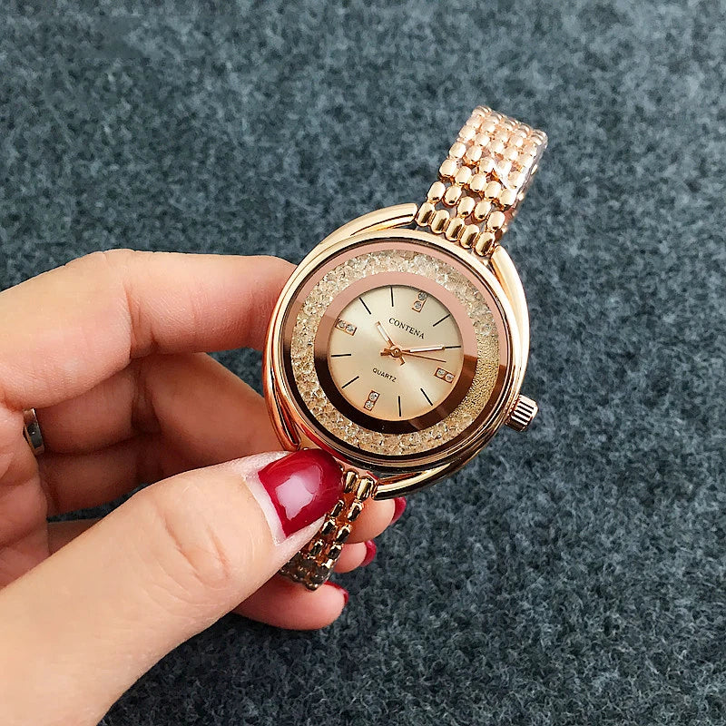 Top Brand  Luxury Watch Women Watches Rose Gold Women'S Watches Bracelet Ladies Watch Clock Montre Femme Relogio Feminino